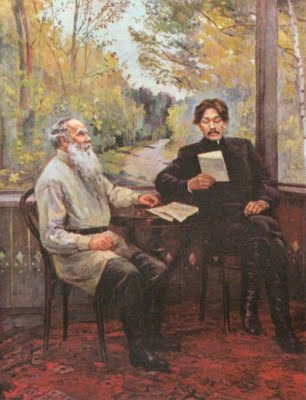 Дмитрий Налбандян &quot;Толстой и Горький в Ясной Поляне&quot;, 1954.